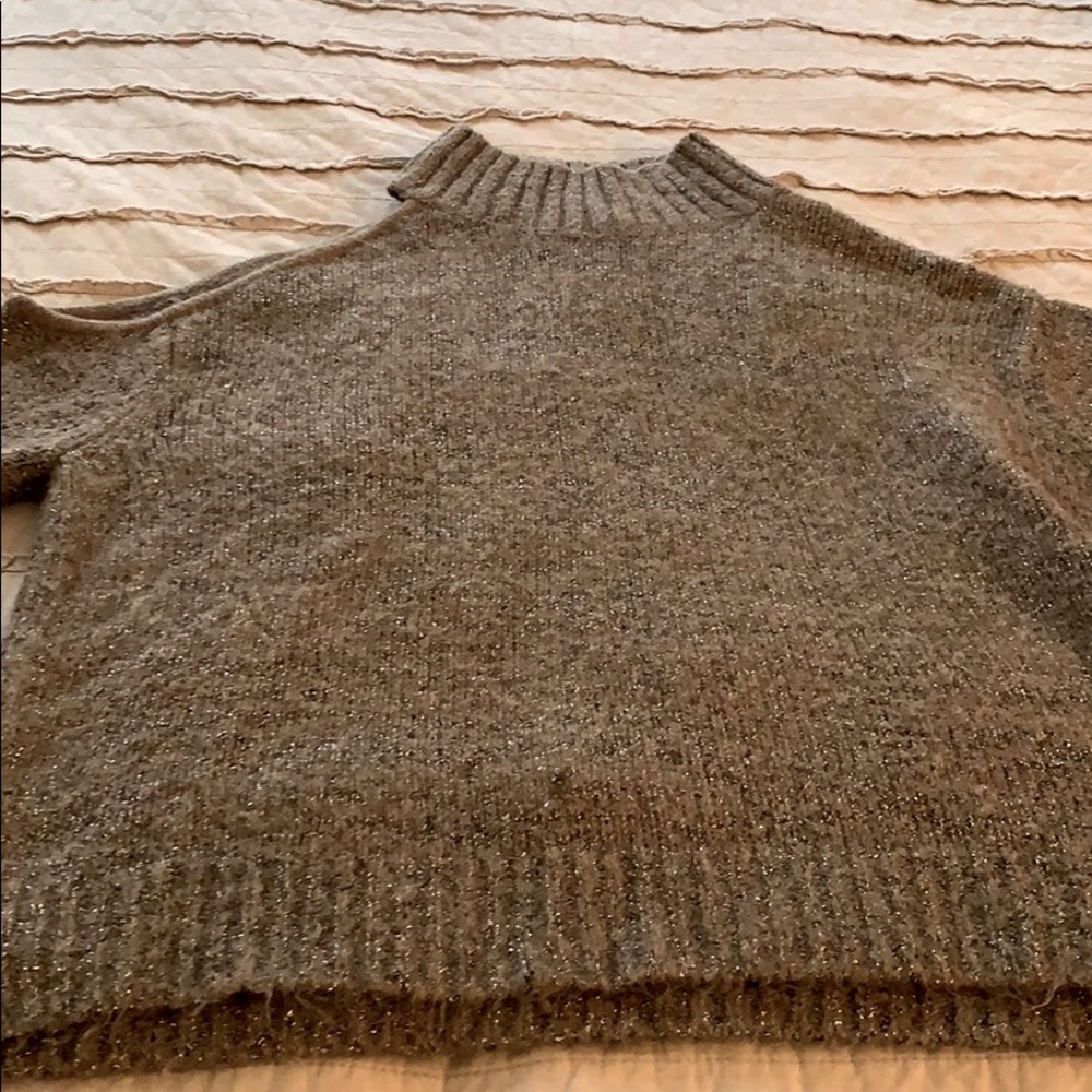 Xs express one sided cold shoulder sweater